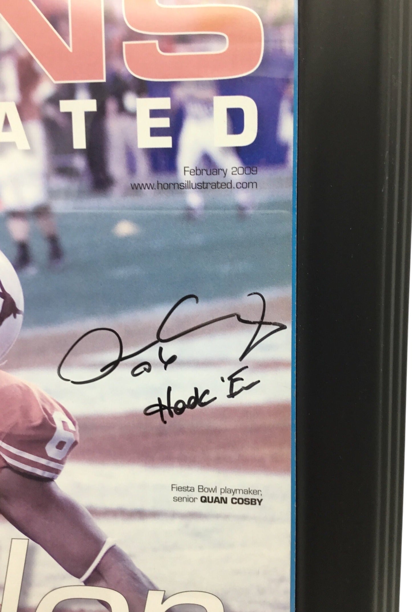 Horns Illustrated Feb 2009 Fiesta Bowl Autographed Quan Cosby