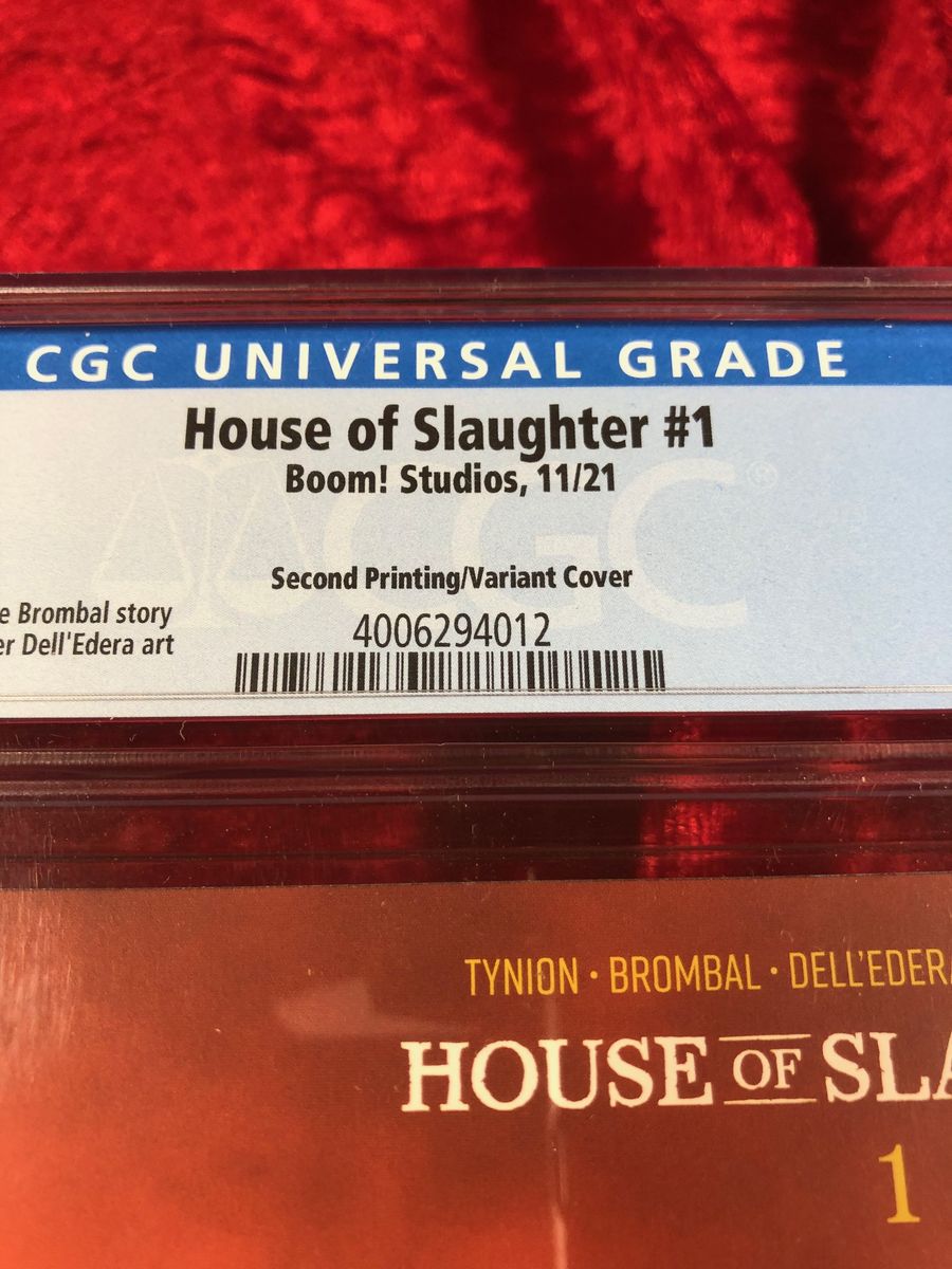 House of Slaughter #1 (2nd Print Variant) - CGC 9.8 - Boom! 2021