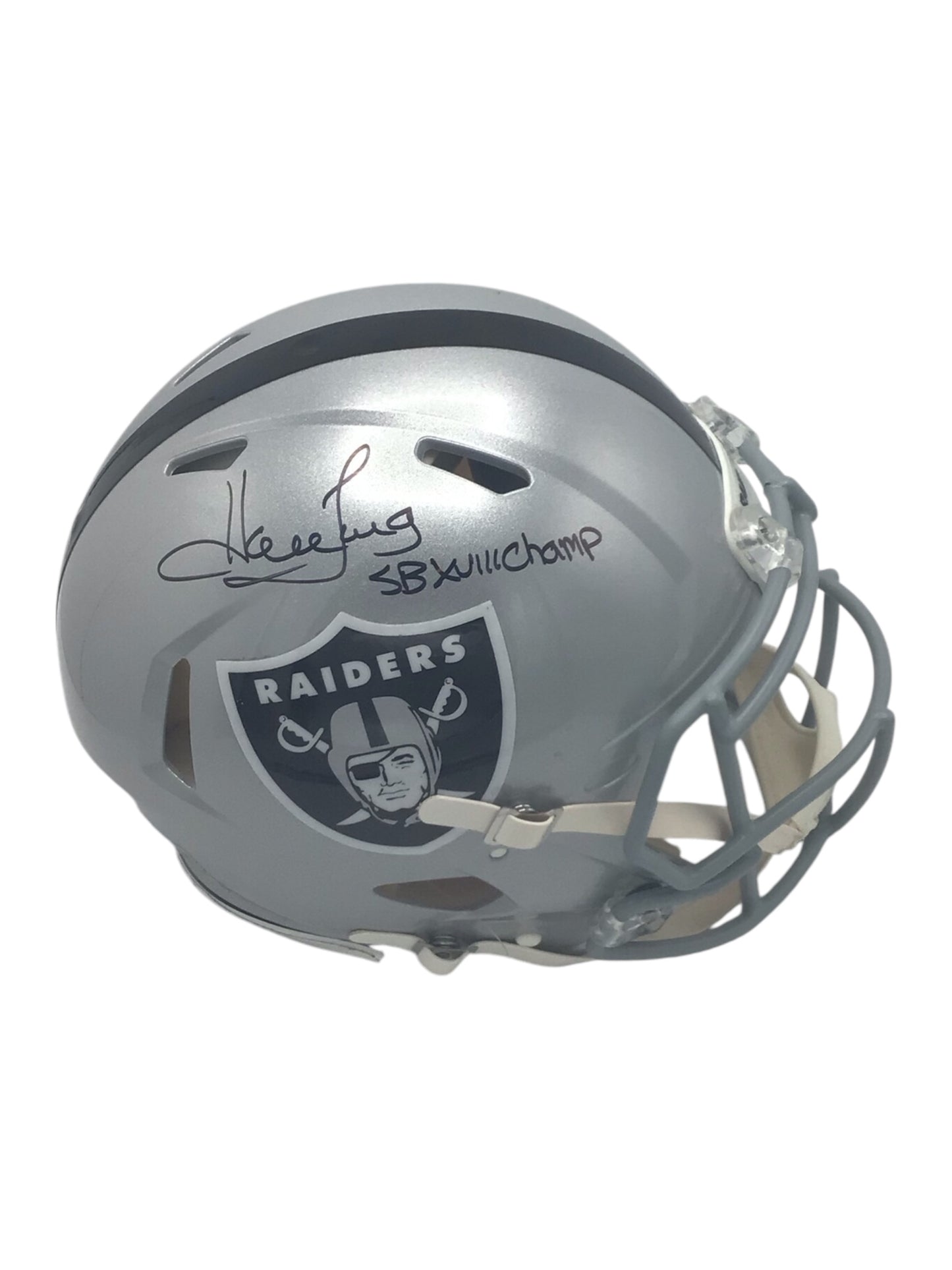 Howie Long Autographed w/ SBXVIII Champ Inscription Pro Speed Helmet Fanatics Authentic