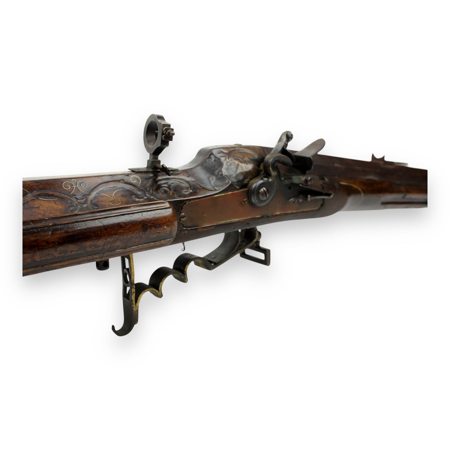 Huge Rare Kliener .62 Caliber 16th c.e Wheel-lock Rifle Converted to Flintlock