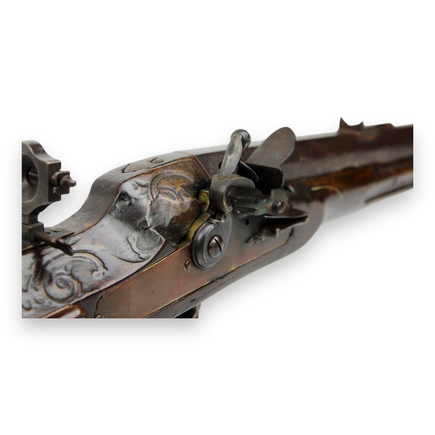 Huge Rare Kliener .62 Caliber 16th c.e Wheel-lock Rifle Converted to Flintlock