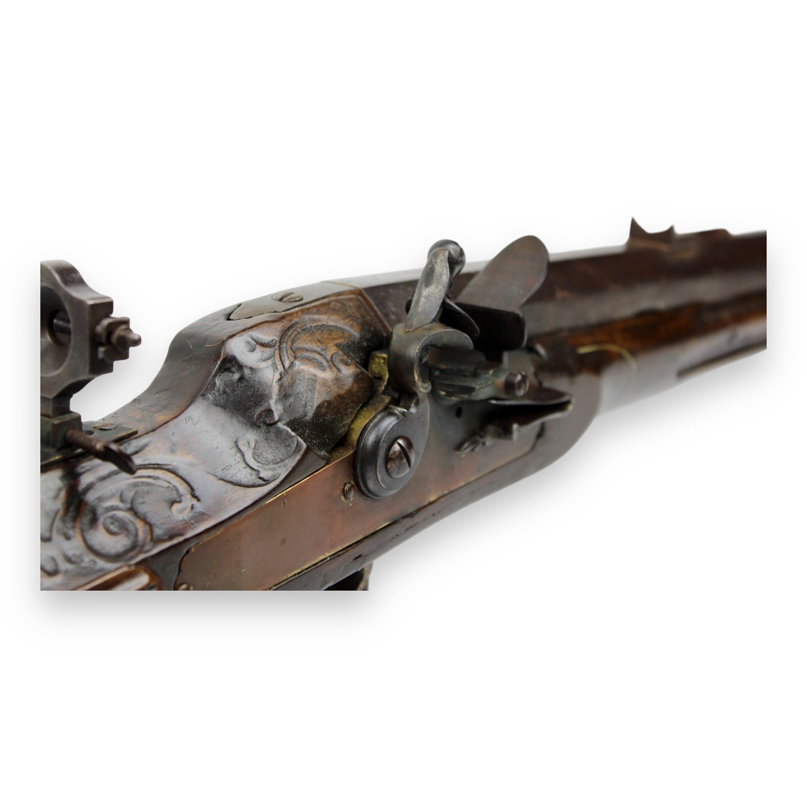 Huge Rare Kliener .62 Caliber 16th c.e Wheel-lock Rifle Converted to Flintlock