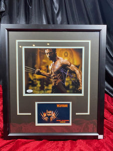 Hugh Jackman Autographed 8x10" Photo in 16x18" Frame JSA COA