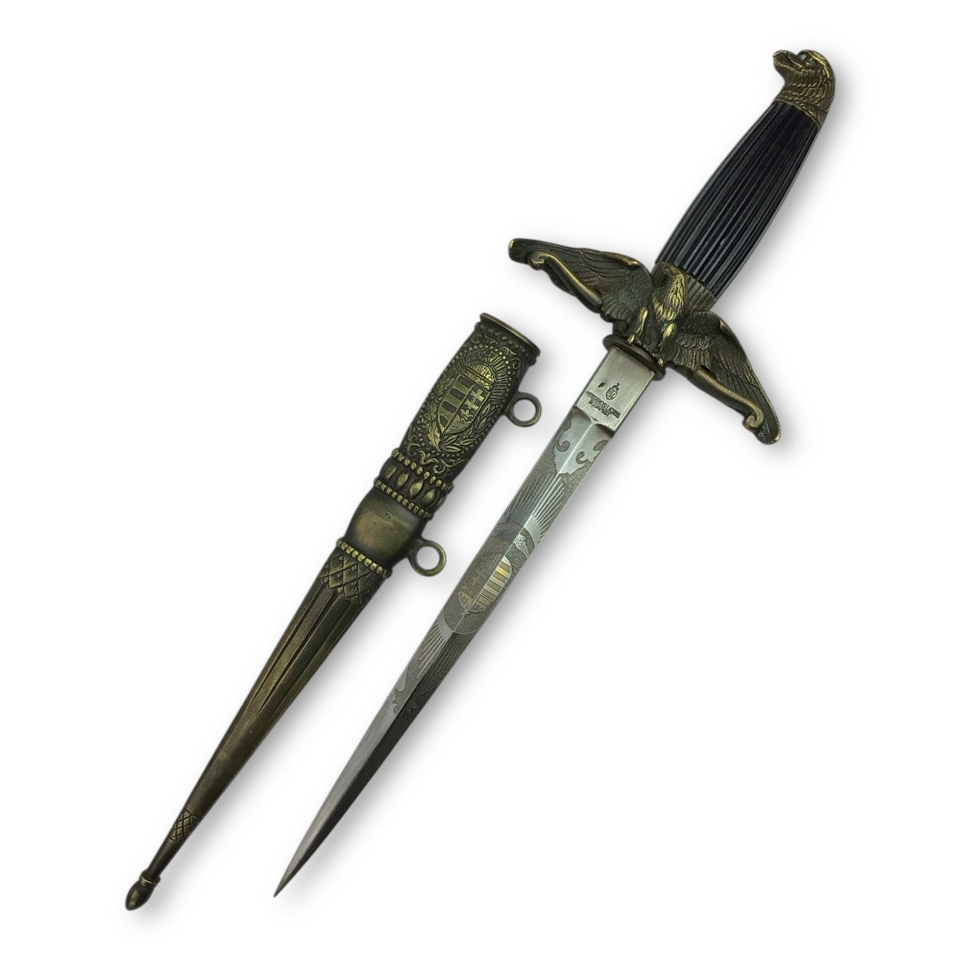 Hungarian WW2 1943 Air Force Parade Dagger Named to Lt. Levente Bognar
