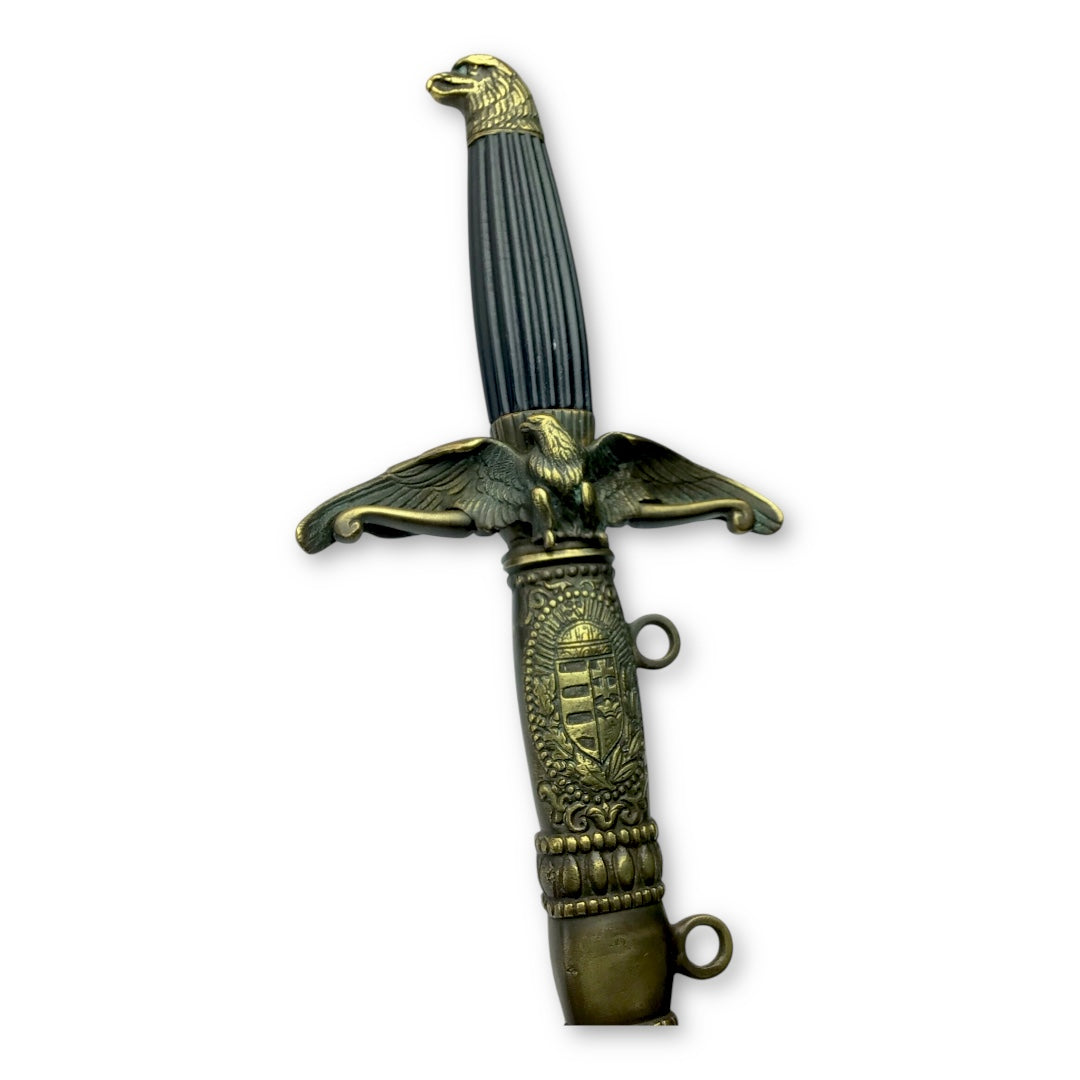 Hungarian WW2 1943 Air Force Parade Dagger Named to Lt. Levente Bognar