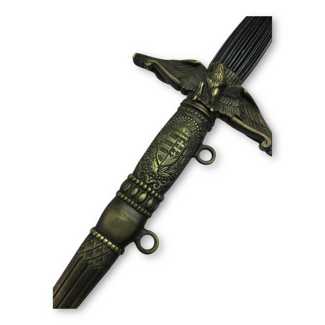 Hungarian WW2 1943 Air Force Parade Dagger Named to Lt. Levente Bognar