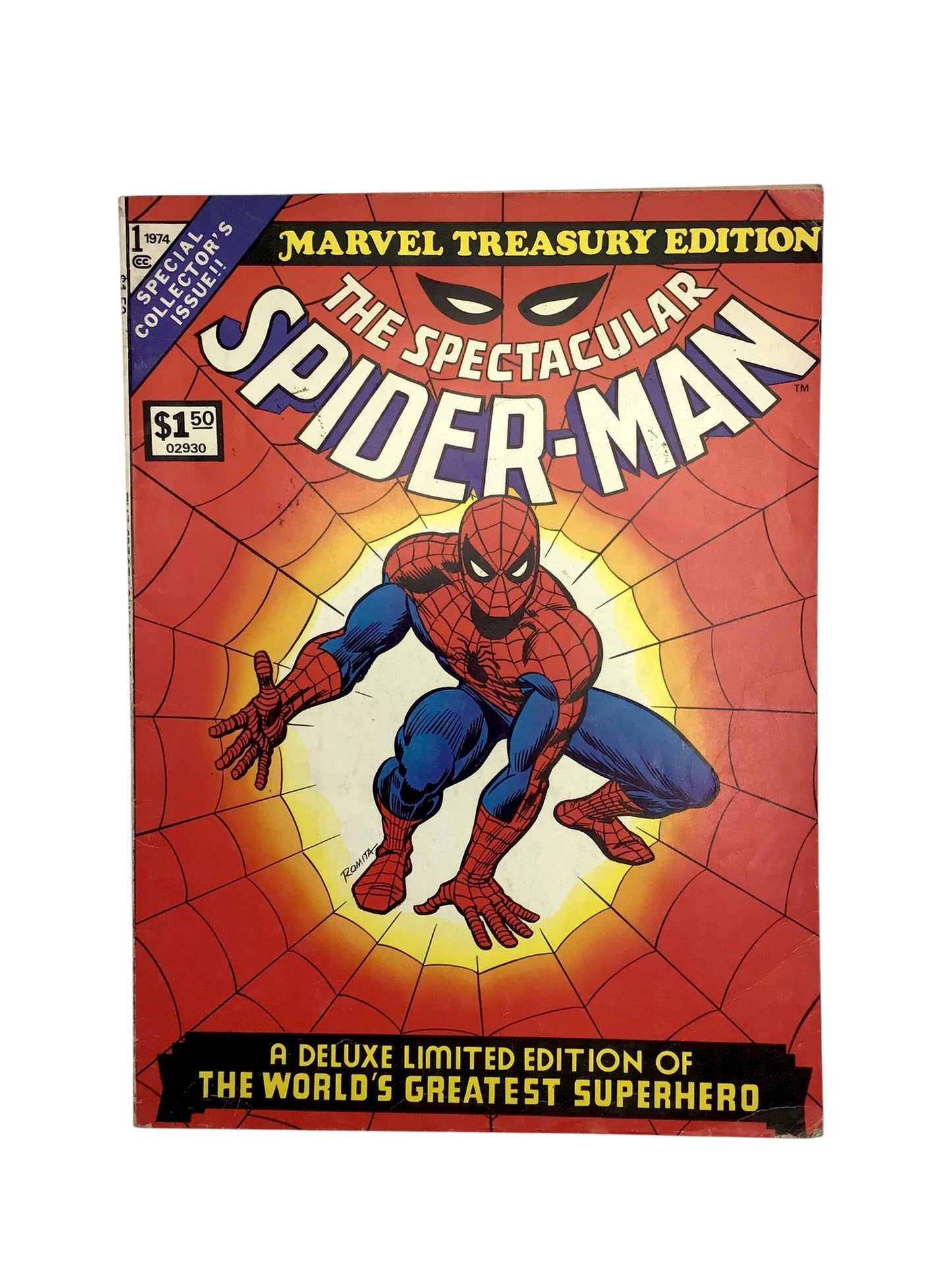 Marvel Treasury Edition #1 The Spectacular Spider-Man (1974) – Spider-Man Special Collector's Issue Comic Book - Very Fine