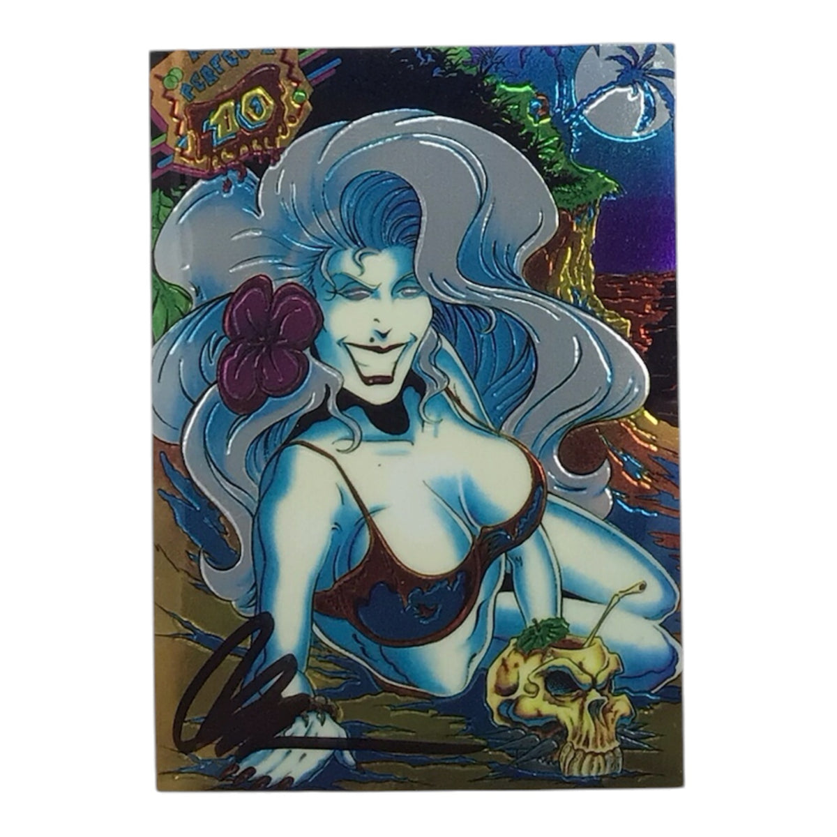 Lady Death Chromium Card #47 Signed by Brian Pulido - COA