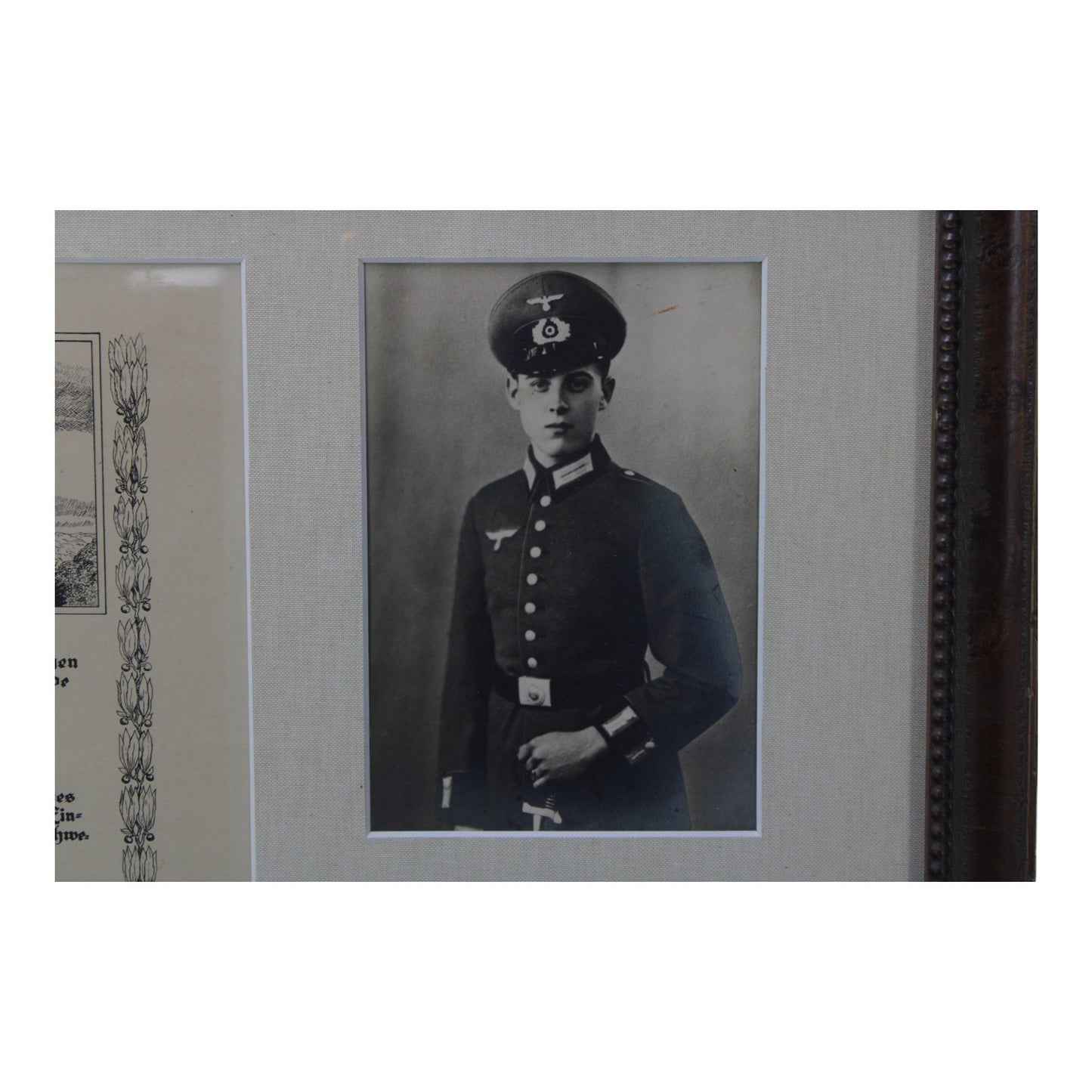 German WW2 Veteran Collection with rare Kyffhäuserbund Senior Officer Armband, Soldier Photo, and signed Award Document