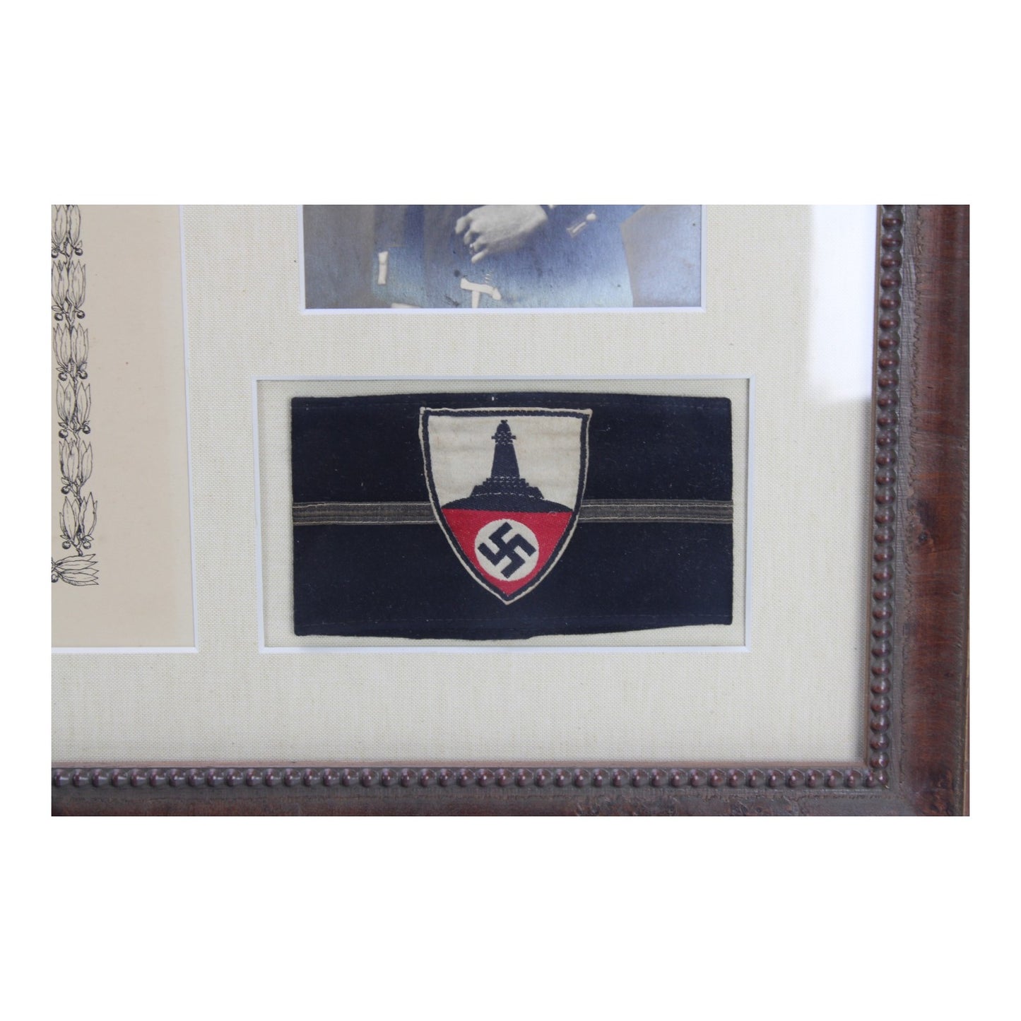 German WW2 Veteran Collection with rare Kyffhäuserbund Senior Officer Armband, Soldier Photo, and signed Award Document