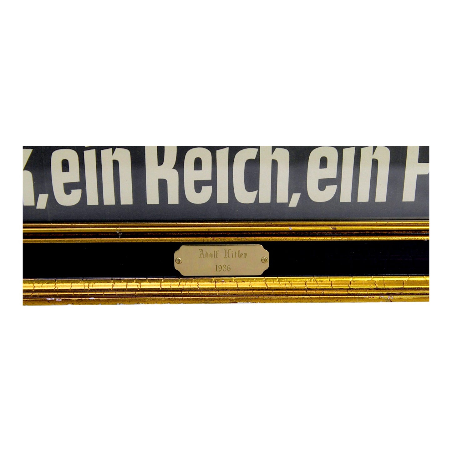 Original 1938 Adolf Hitler Propaganda Poster by Heinrich Knirr | "Ein Volk, ein Reich, ein Führer!" | Framed