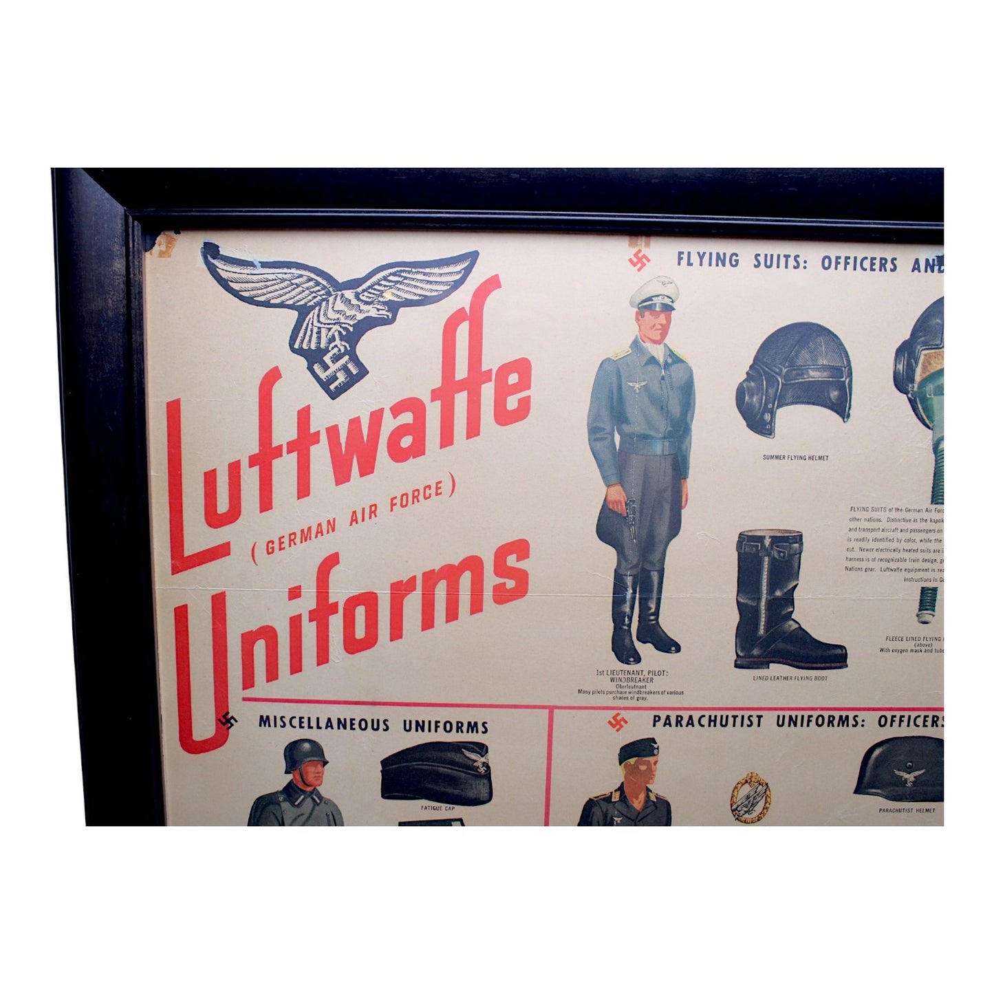 WWII U.S. Army "Luftwaffe Uniforms" Newsmap Poster | March 6, 1944 | Vol. II No. 46B