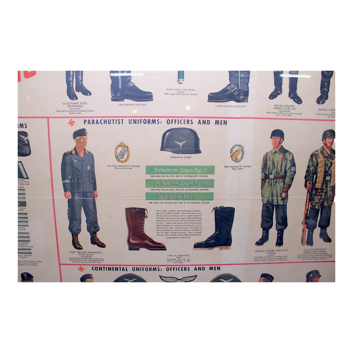 WWII U.S. Army "Luftwaffe Uniforms" Newsmap Poster | March 6, 1944 | Vol. II No. 46B