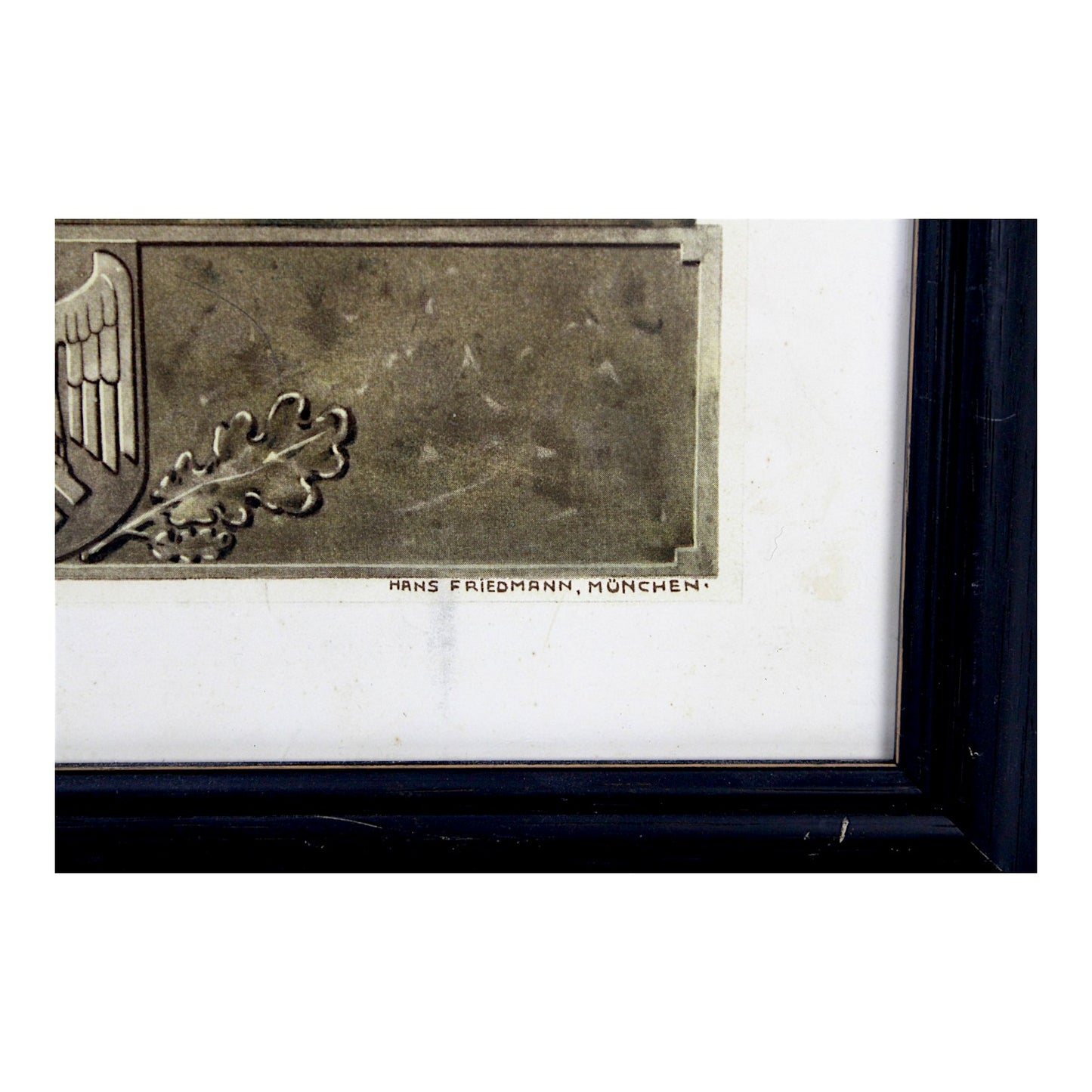 German WW2 Tank Panzer Regiment Shooting 1st Class Award Document professionally matted and framed.