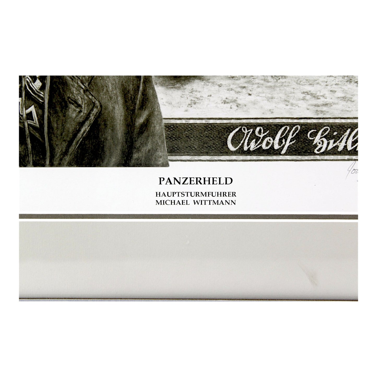PANZERHELD By Jody Harmon. Limited edition lithographic print signed and numbered 290/2000, printed 2003 – professionally metal framed and matted.