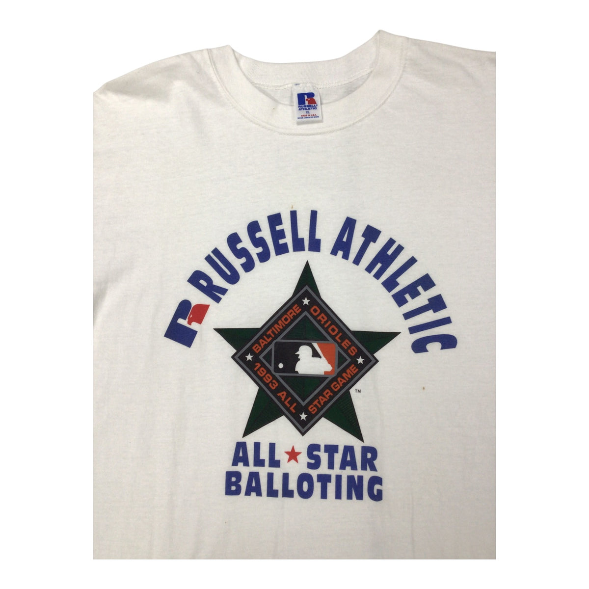 Vintage 1993 Baltimore Orioles MLB 64th All-Star Balloting T-Shirt XL – Russell Athletic