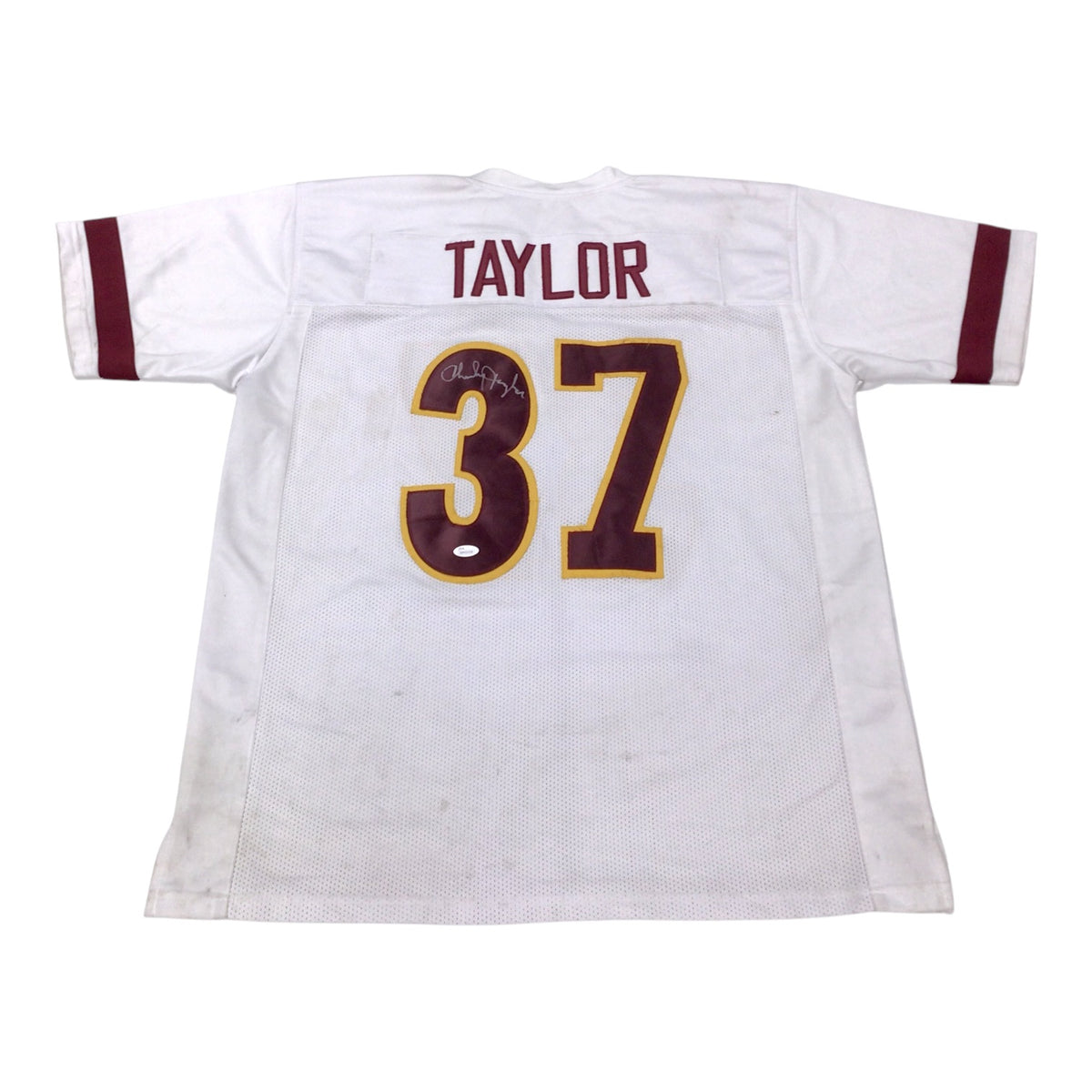 Charley Taylor #37 Signed Washington Redskins NFL Football Jersey XL – JSA