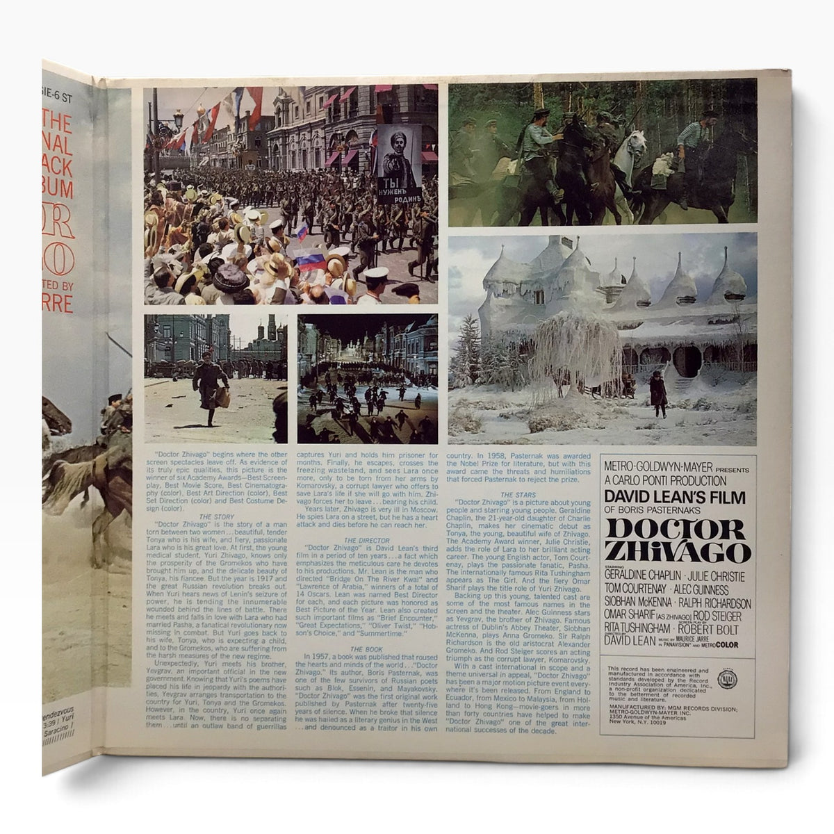 Doctor Zhivago (1965) Original Soundtrack Album Vintage Vinyl LP – Maurice Jarre – S1E-6ST