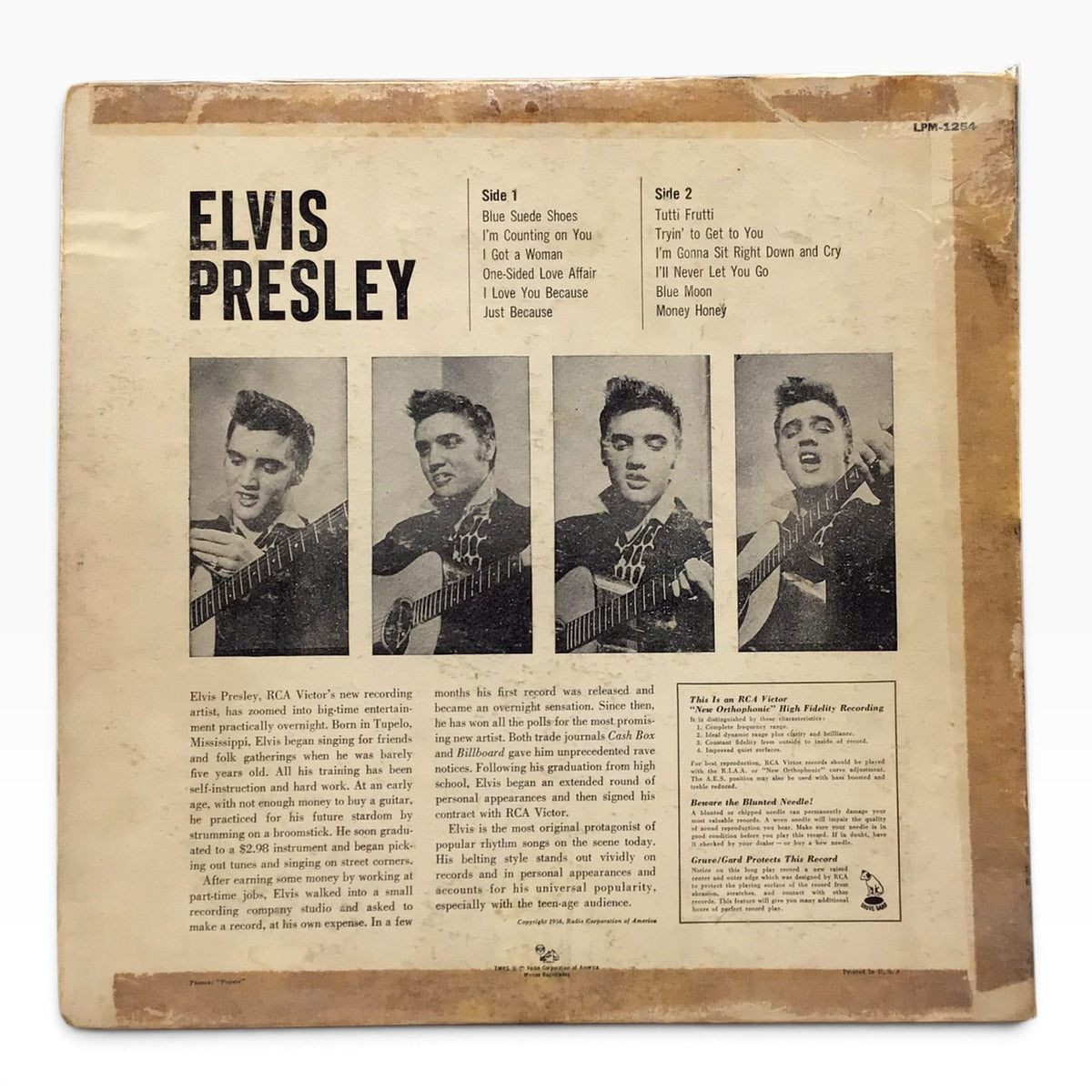Elvis Presley (1956) Self-Titled Debut Album Vinyl LP – RCA Victor LPM-1254