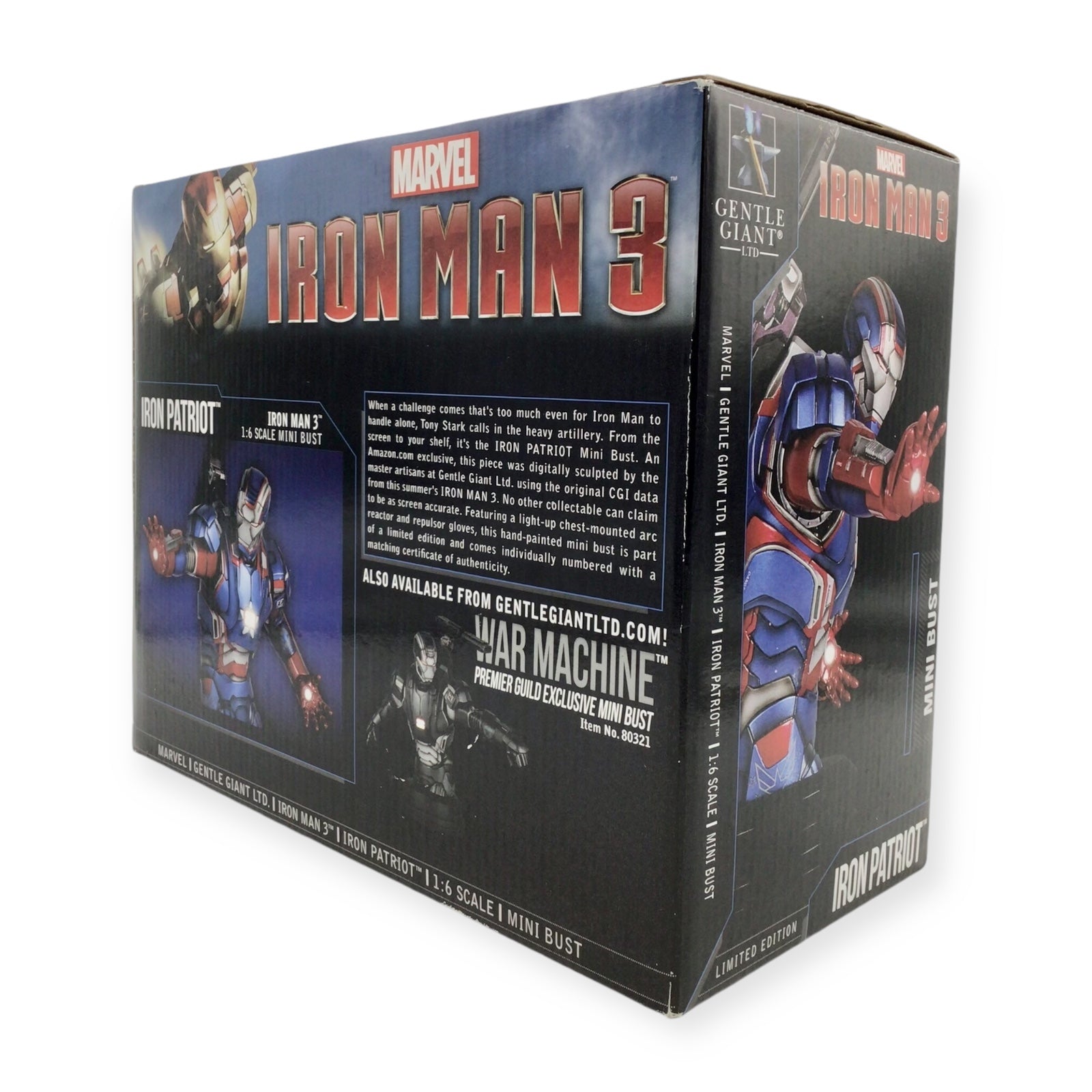 IRON PATRIOT Limited Edition Mini Bust RETIRED 1700 Gentle Giant Marvel 2014