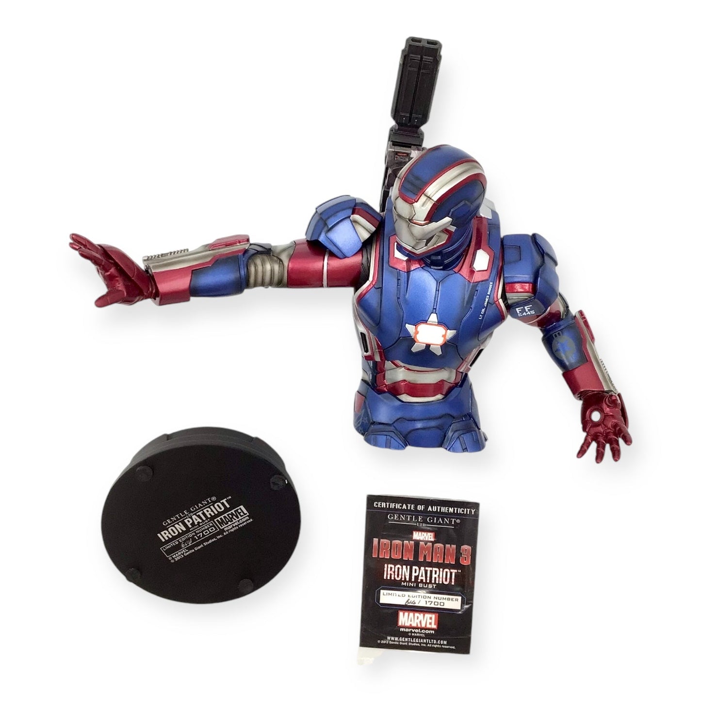 IRON PATRIOT Limited Edition Mini Bust RETIRED 1700 Gentle Giant Marvel 2014