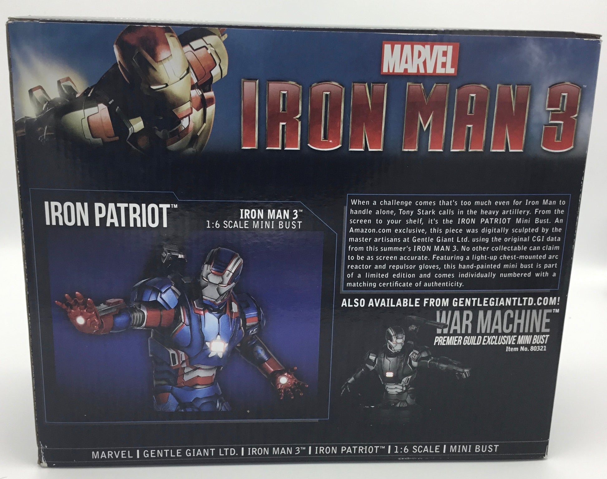 IRON PATRIOT Limited Edition Mini Bust RETIRED Gentle Giant Limited 1700