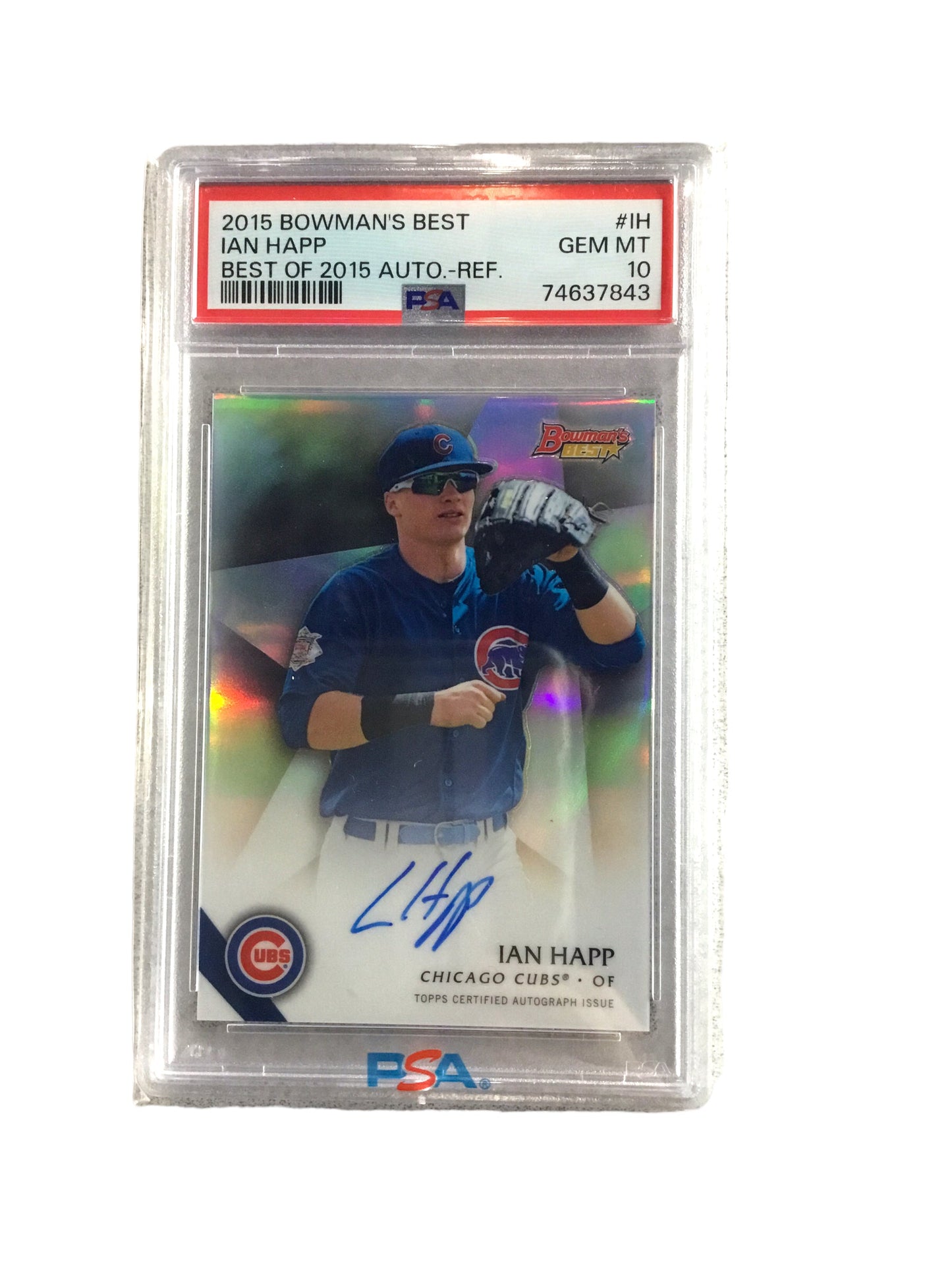 Ian Happ 2015 Bowmans Best Best of 2015 Auto Refractor RC PSA 10 GEM MINT