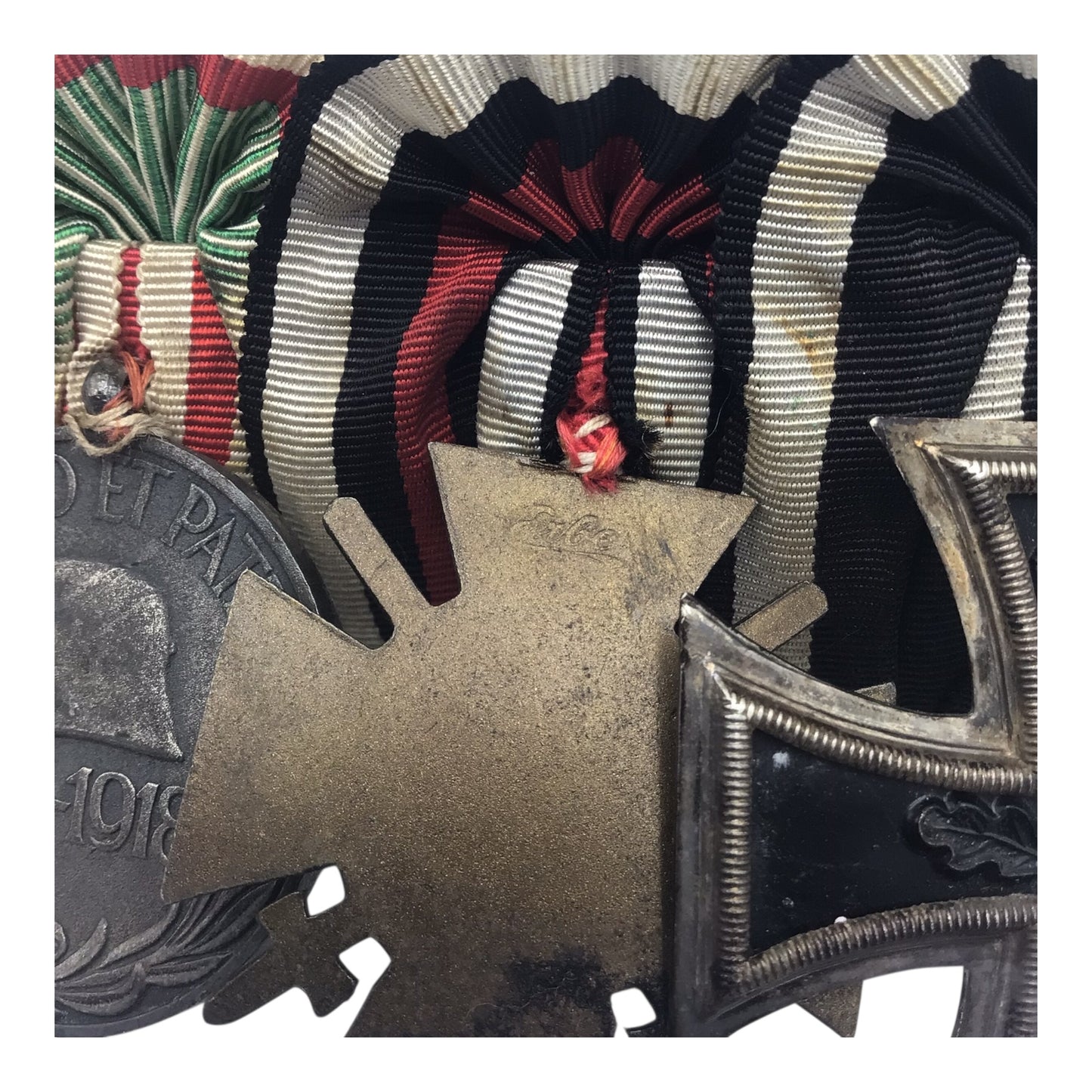 Imperial German Austro-Hungarian WWI 4 Medal Bar w/ Iron Cross