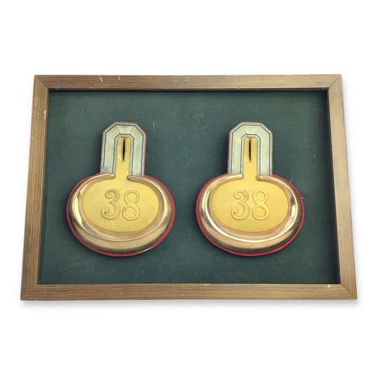 Imperial German WW1 Officers Epaulettes Regiment 38