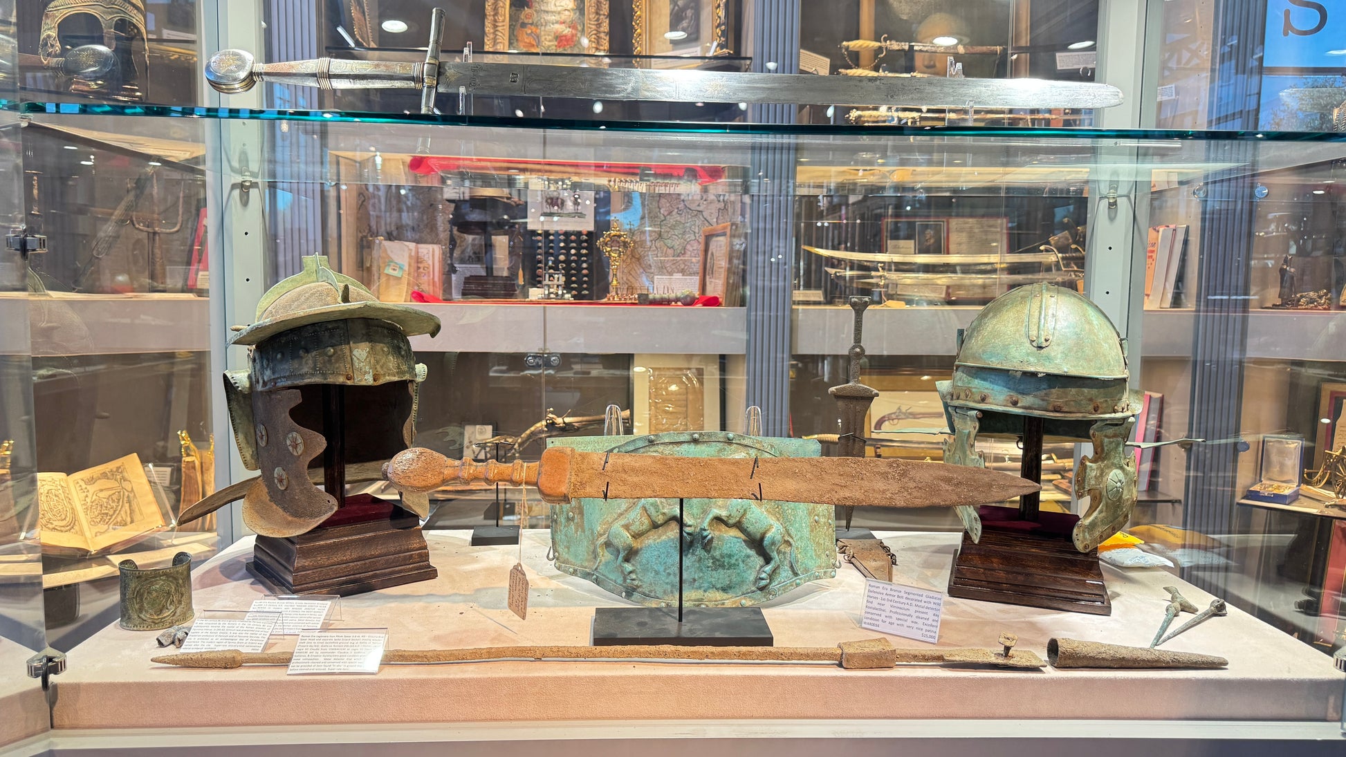 Imperial Roman Iron and Bronze Cavalry Helmet – Inscribed to Arnius, Legion VII Claudia – 2nd–3rd Century A.D.