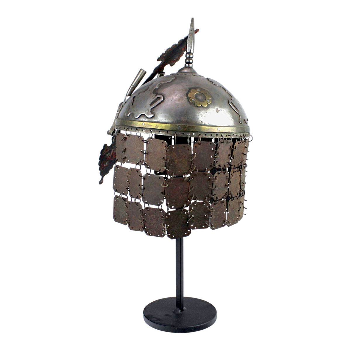 Incredible Persian Kulah Khud Helmet with Chain Mail, 18th-19th Century
