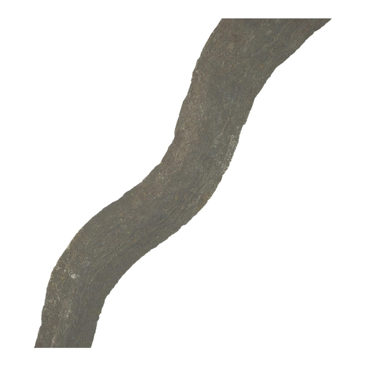 Indonesian Javanese 18th-19th Century Keris Kris with Silvered Two-Sided Sheath