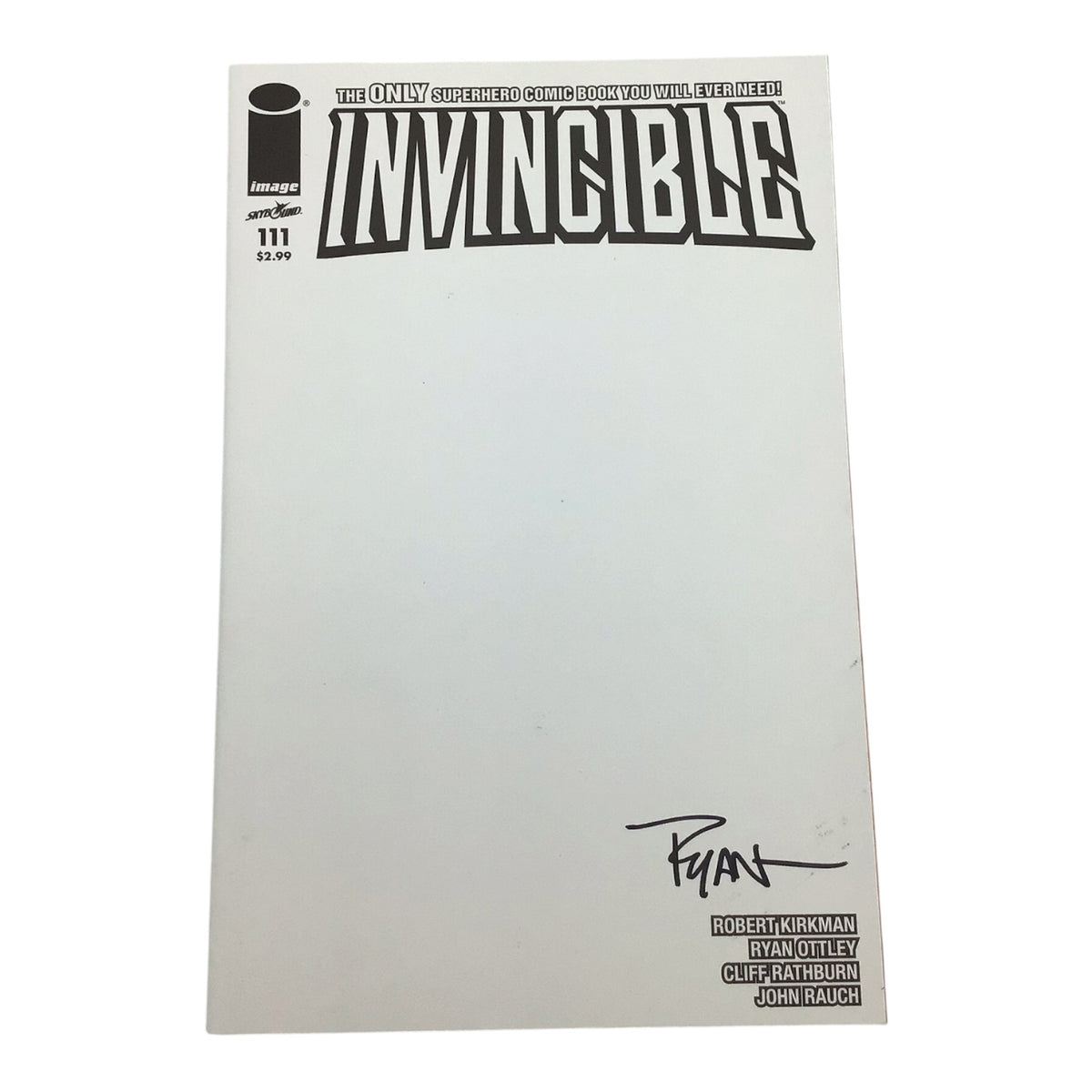 Invincible #111 Blank Variant Signed by Ryan Ottley - Image Comics