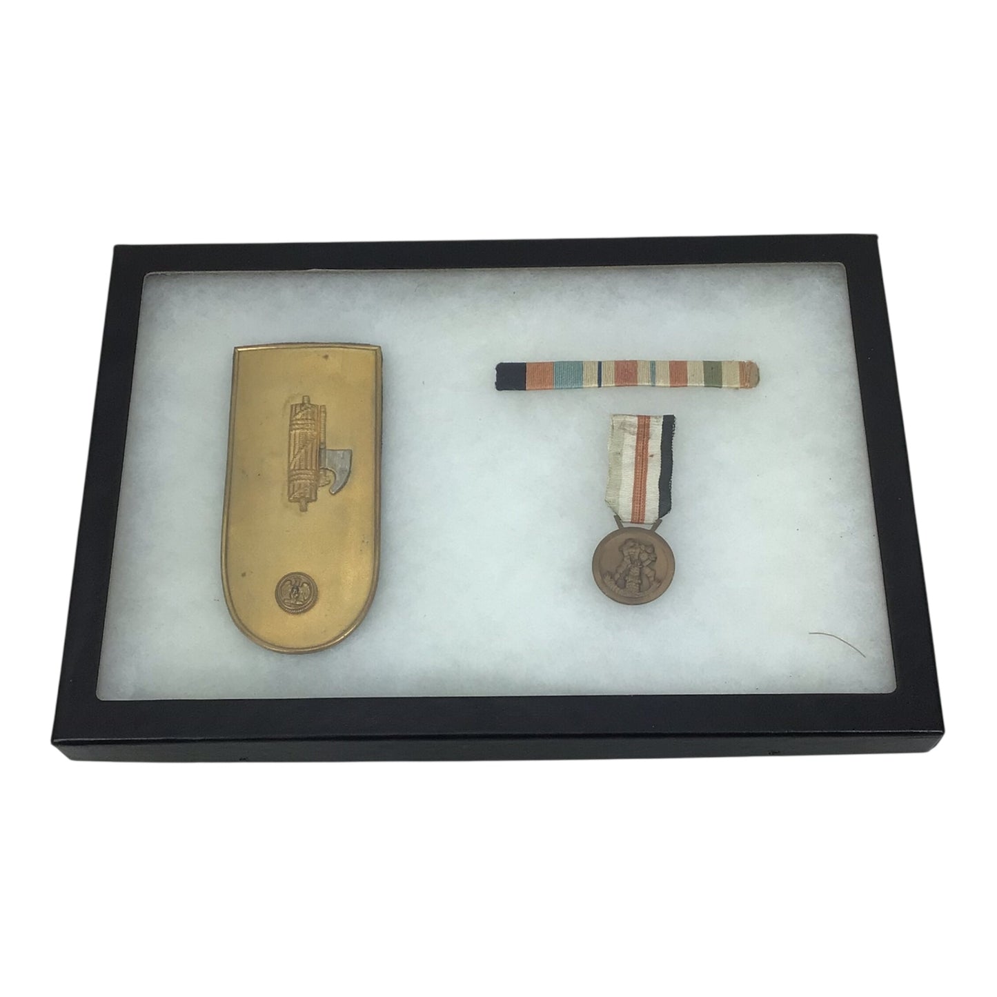 Italian Fascist Grouping - MSVN Officer's Shoulder Board, Ribbon Bar, & Italian-German Africa Campaign Medal