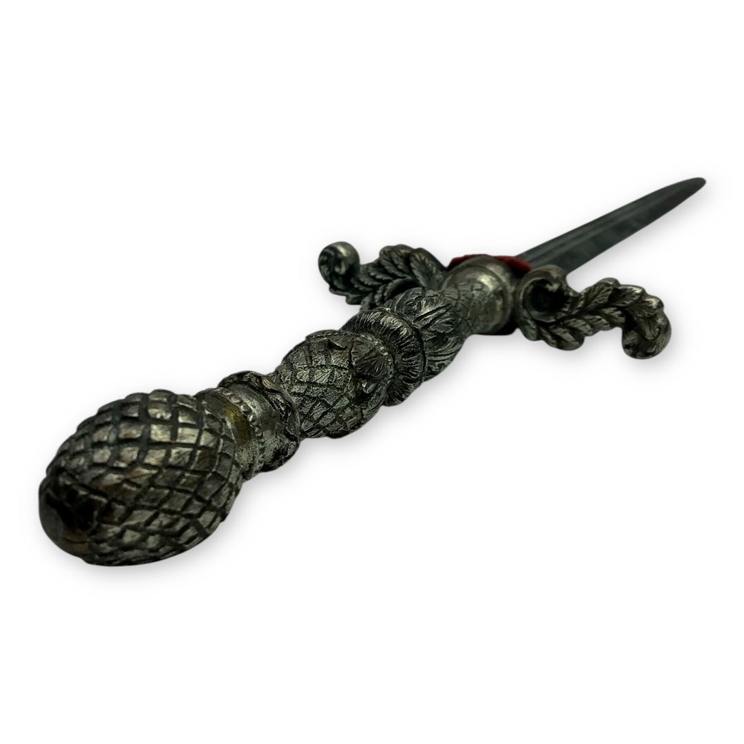 Italian Silver Stiletto Double Fuller Engraved Blade 17th-18th Century