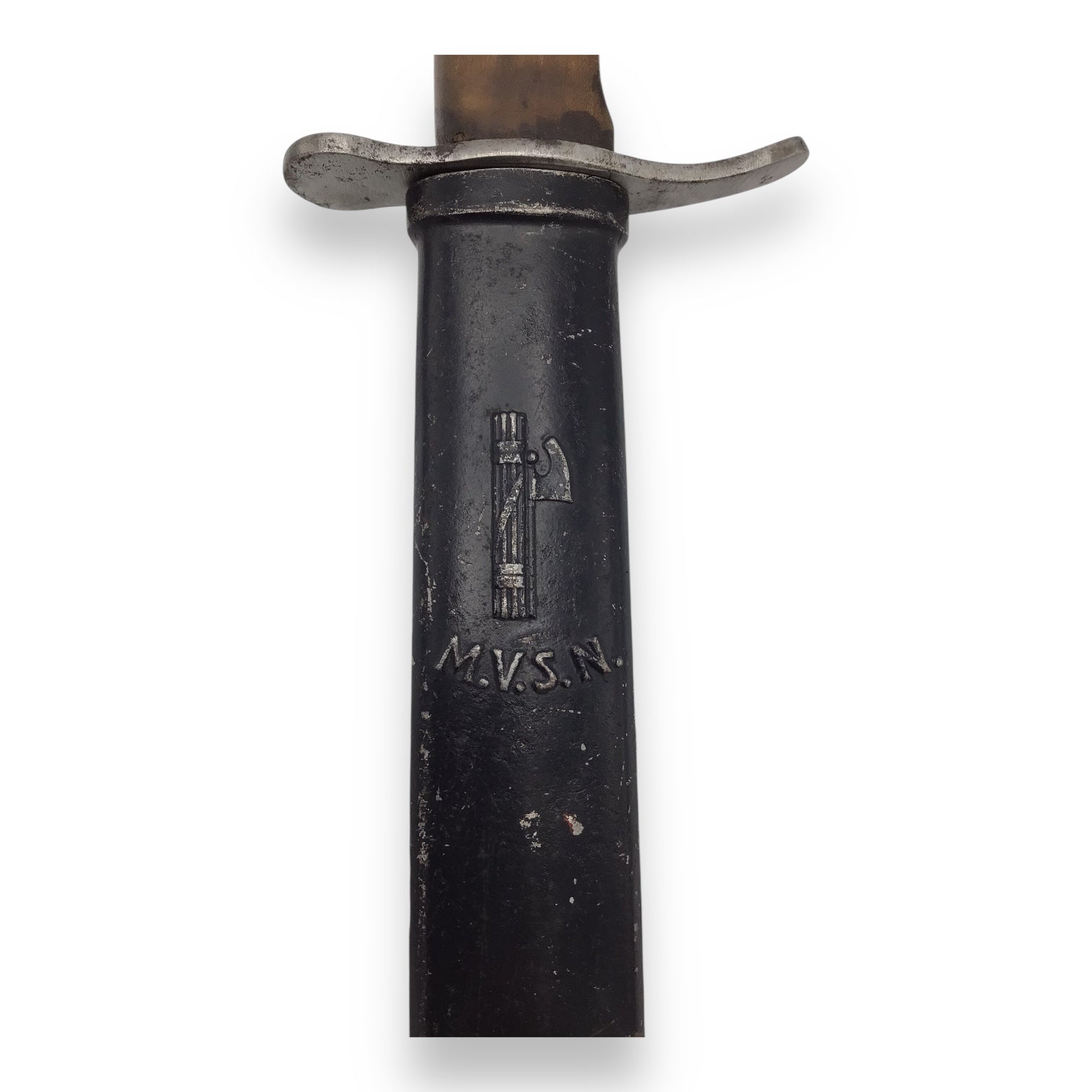 Italian WW2 MVSN Fighting Knife with Rare Belt Loop Sheath | Blackshirt Militia Dagger w/ Original Scabbard