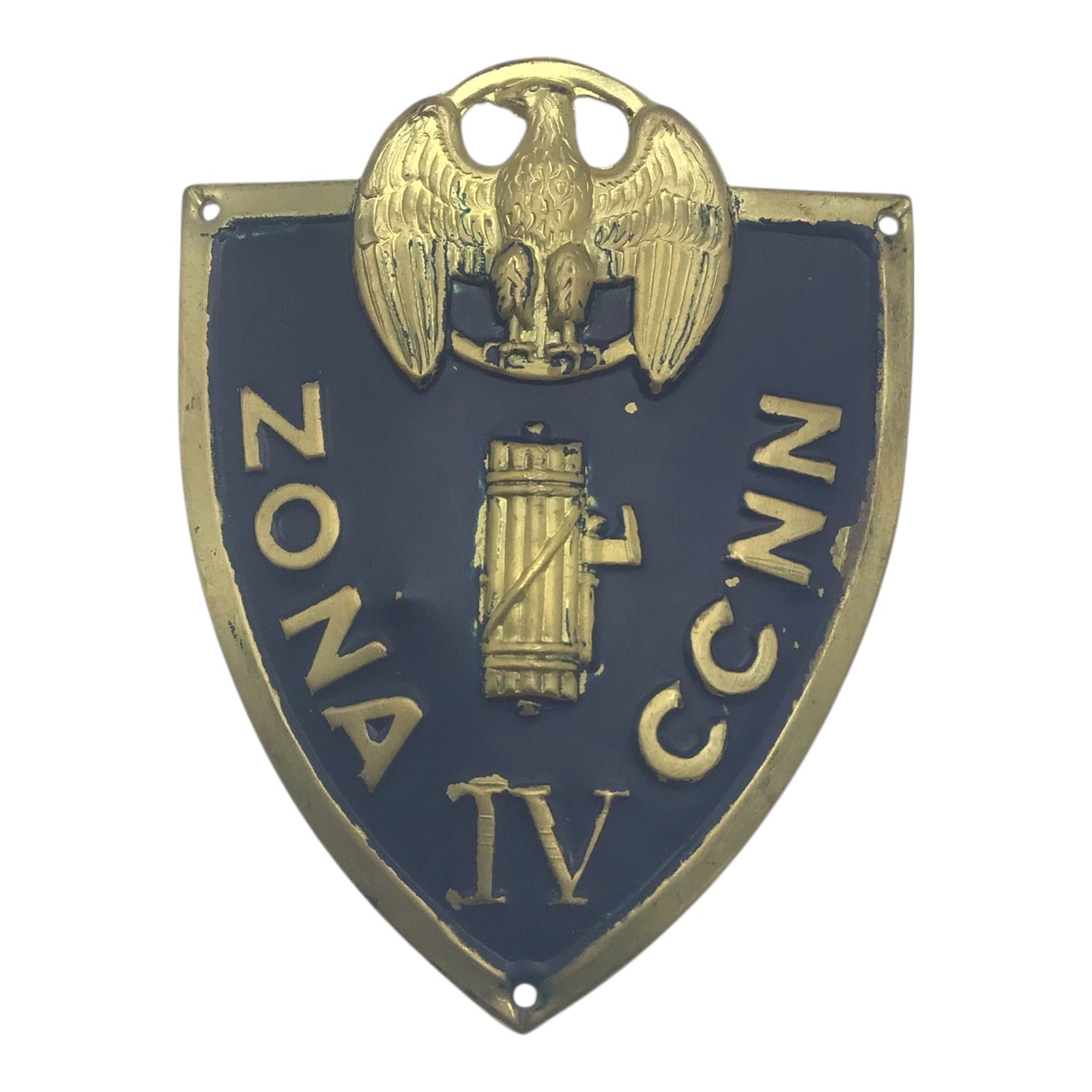 Italian WW2 Youth Militia MVSN BADGE ZONA IV (Fasces Insignia ...