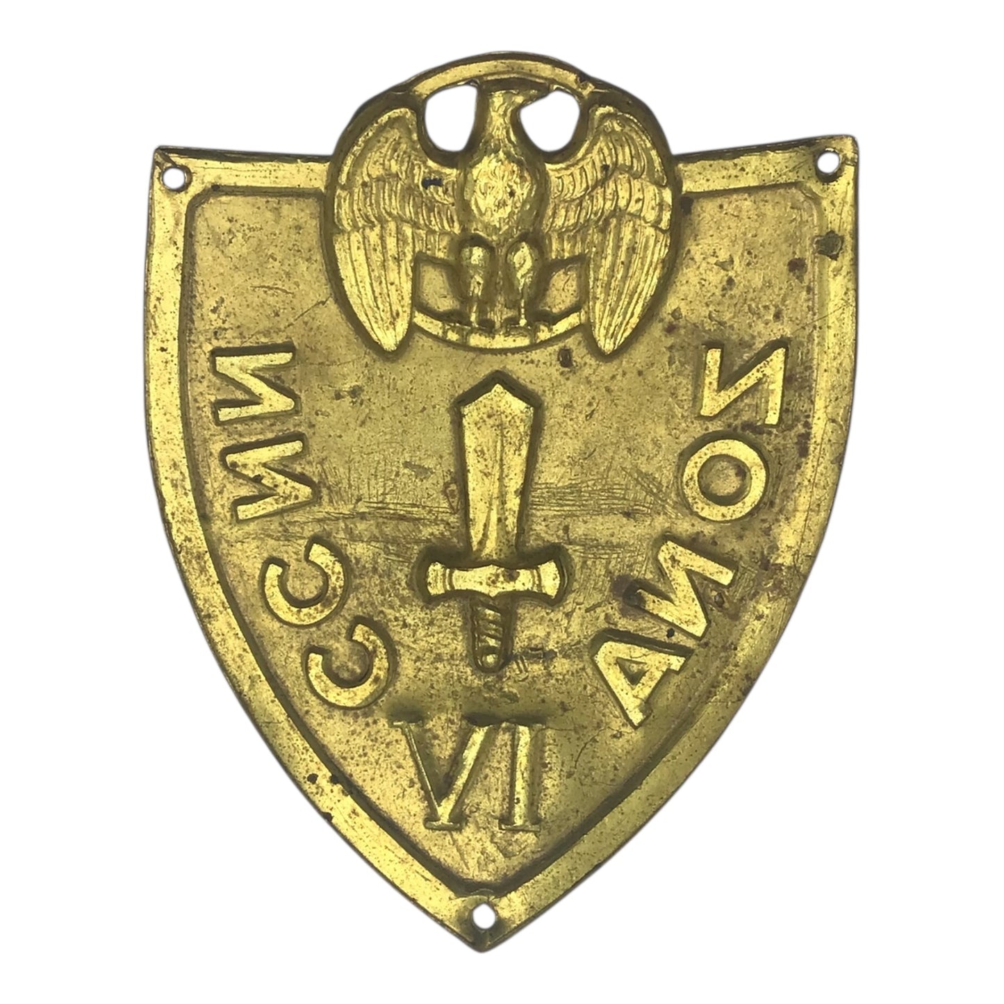 Italian WW2 Youth Militia MVSN BADGE ZONA IV (Sword Insiginia)
