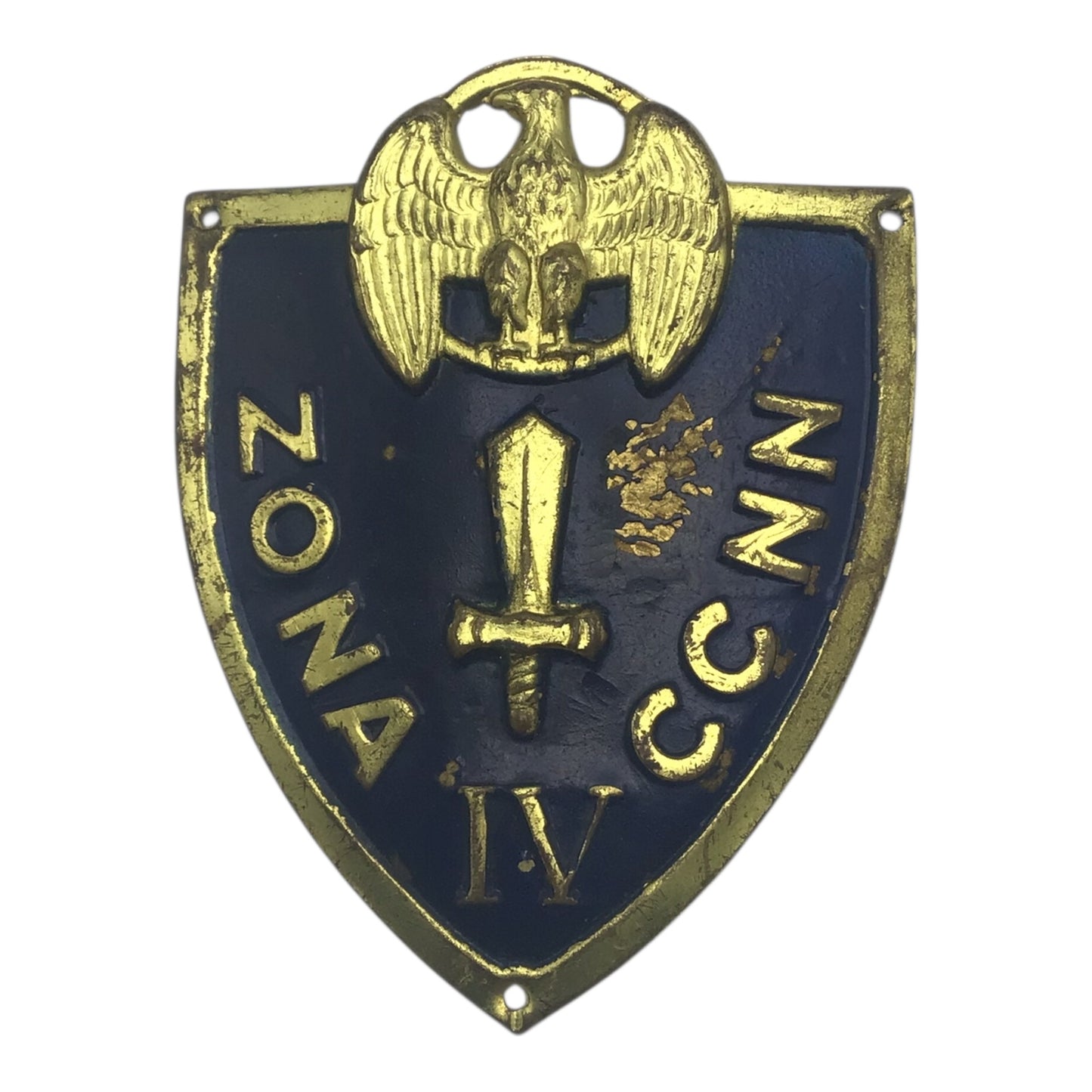 Italian WW2 Youth Militia MVSN BADGE ZONA IV (Sword Insiginia)