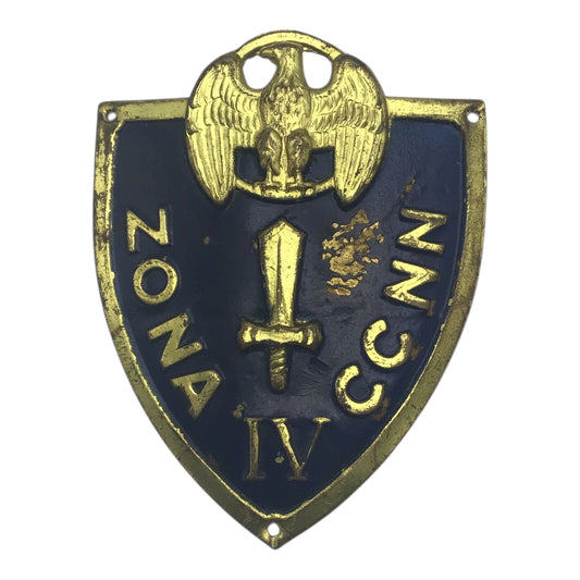 Italian WW2 Youth Militia MVSN BADGE ZONA IV (Sword Insiginia)