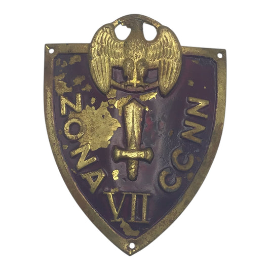 Italian WW2 Youth Militia MVSN BADGE ZONA VII