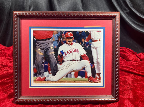 Ivan Rodriguez Autographed Texas Rangers 8x10 Framed Photograph