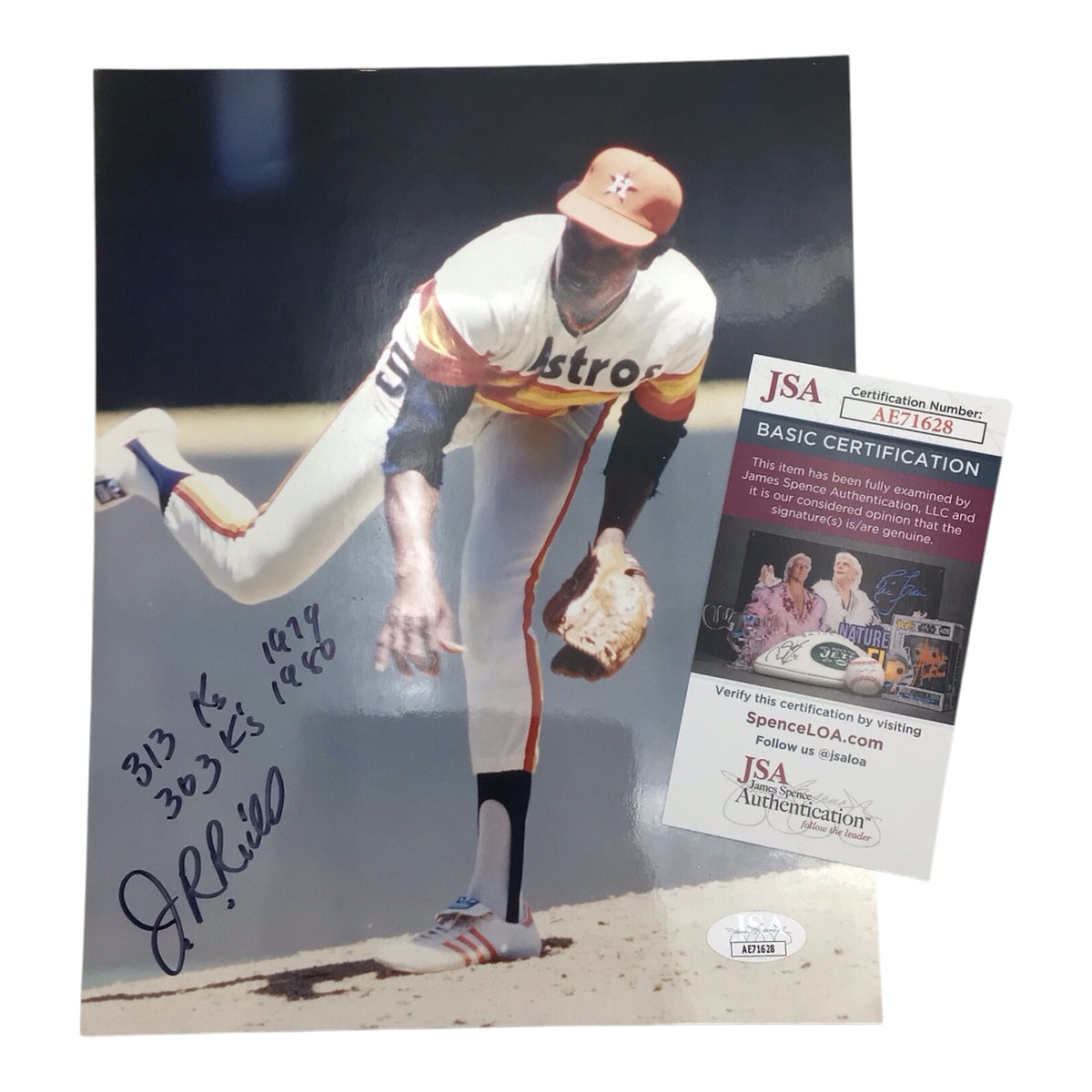J.R. Richard Signed 8x10 Photo Houston Astros - JSA