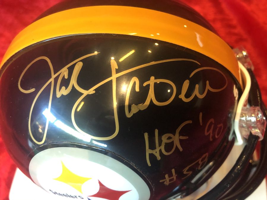 Jack Lambert Steelers Certified Authentic Autographed Mini-helmet Shadowbox