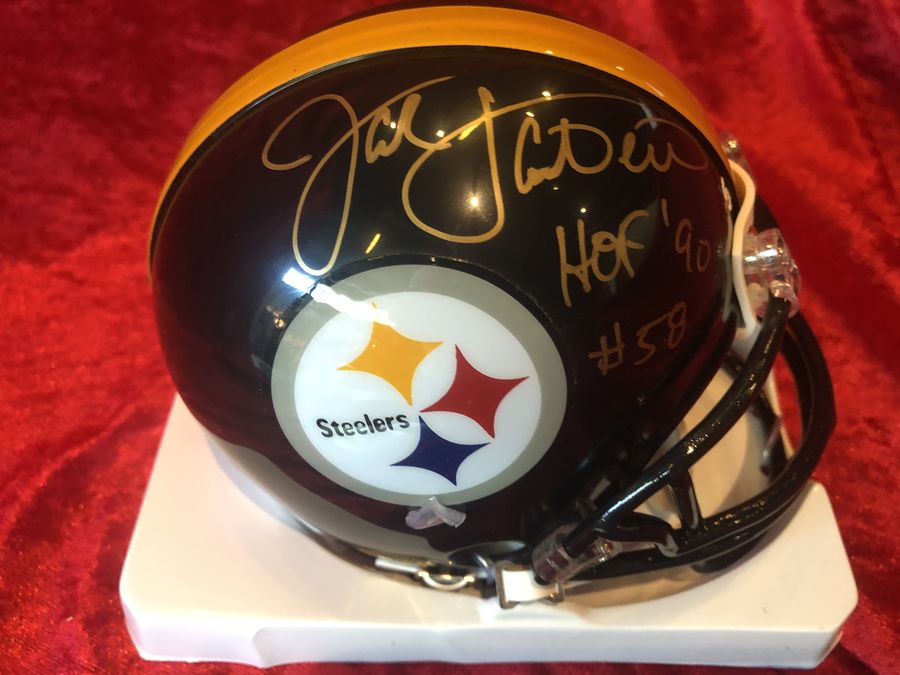 Jack Lambert Steelers Certified Authentic Autographed Mini-helmet Shadowbox