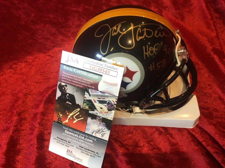 Jack Lambert Steelers Certified Authentic Autographed Mini-helmet Shadowbox