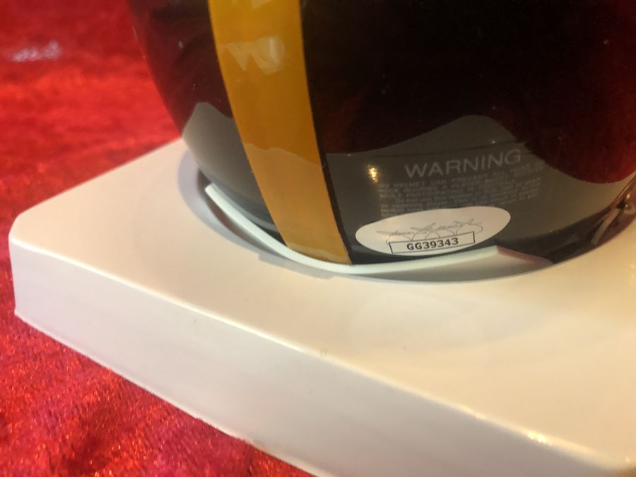 Jack Lambert Steelers Certified Authentic Autographed Mini-helmet Shadowbox