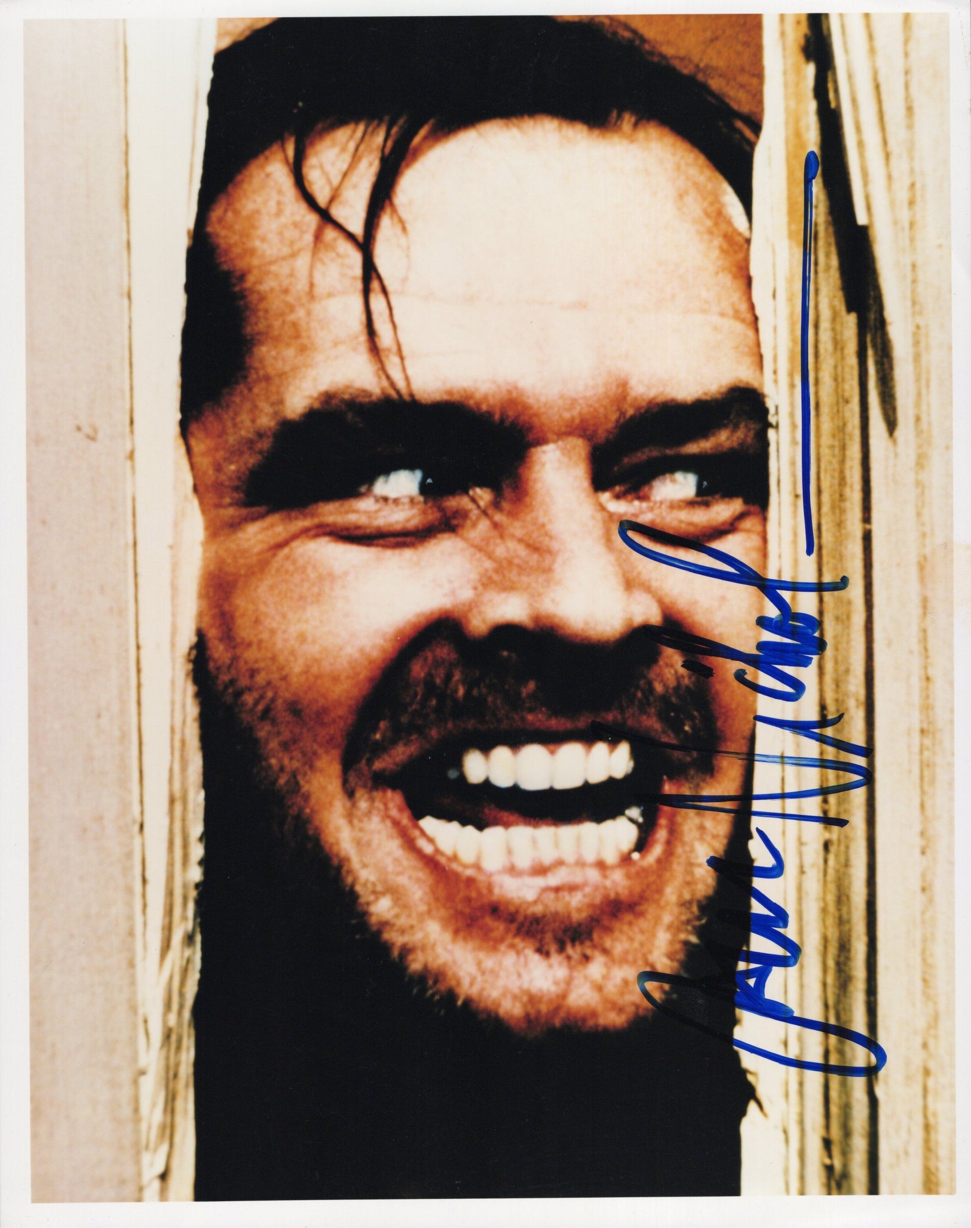 Jack Nicholson in The Shining "Here's Johnny" Scene Signed Photo 8x10