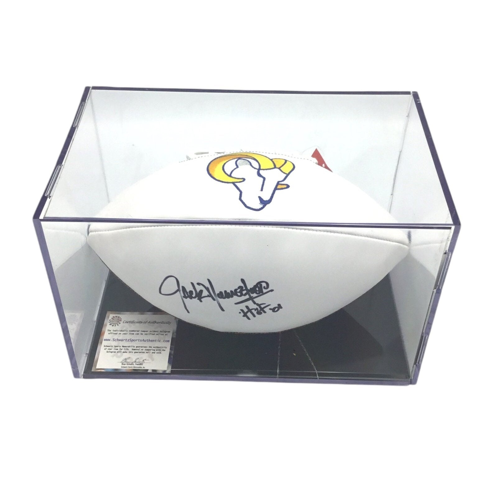 Jack Youngblood Signed Wilson Monogrammed Rams Football 'HOF