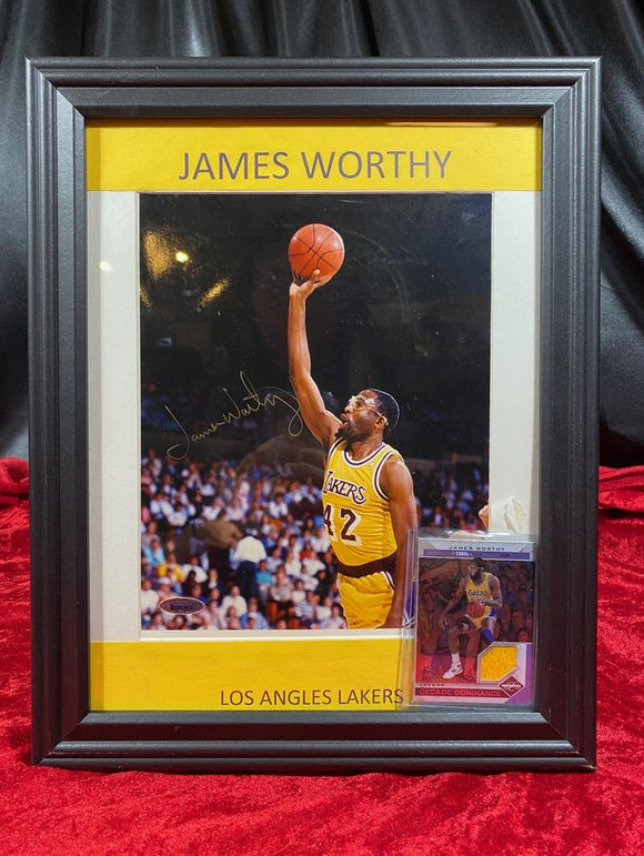 James Worthy Autographed Framed 8x10